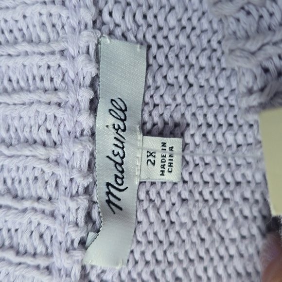 Madewell Pointelle Knit Pullover Sweater 2X NWT - Picture 6 of 9
